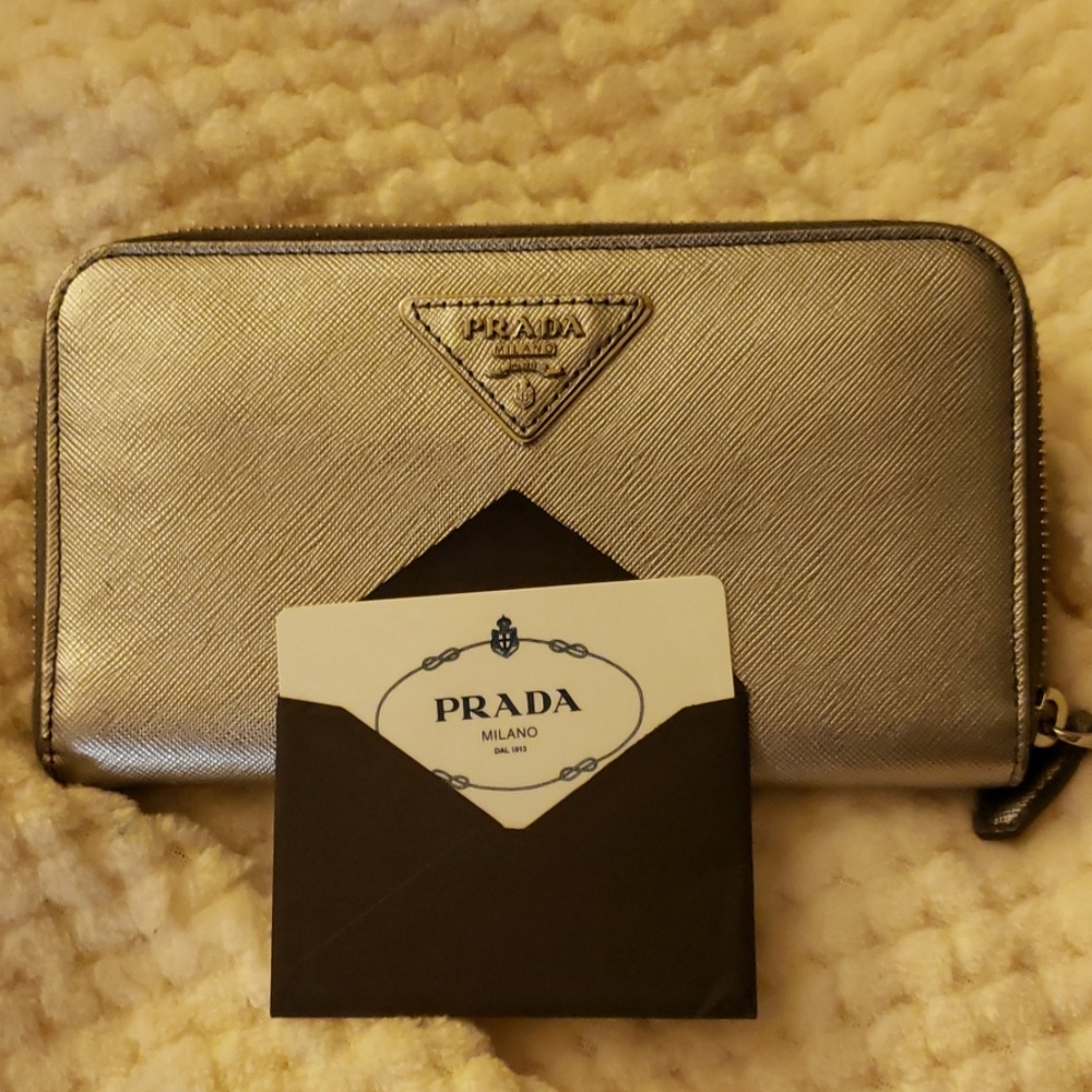 Prada Silver Wallet
